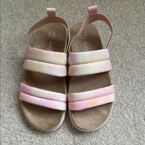 Cat & Jack Pink and Cream Sandals Comfortable Casual Design